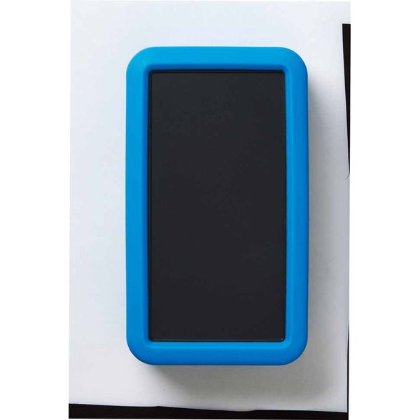 LCS型シリコンカバー付きハンドタイププラスチックケース(電池構造：単3 × 2 本/ダークグレー：パネル/ブルー：シリコンカバー)【LCS115H-M2-DB】