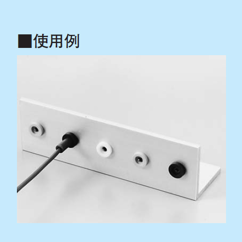 超小型パネルチェック用端子 ソケット テフロンタイプ(適合オスピン径φ2.0)白(10個入)【PF-9-1 白】