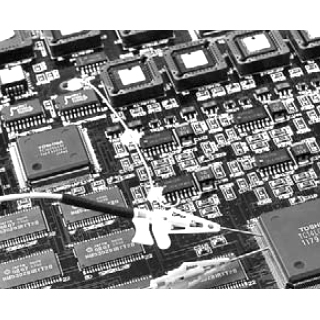 ミニテストクリップ 黄 導体抵抗120mΩ以下 リードピッチ0.5-1.27mm可能【TP-002 黄】