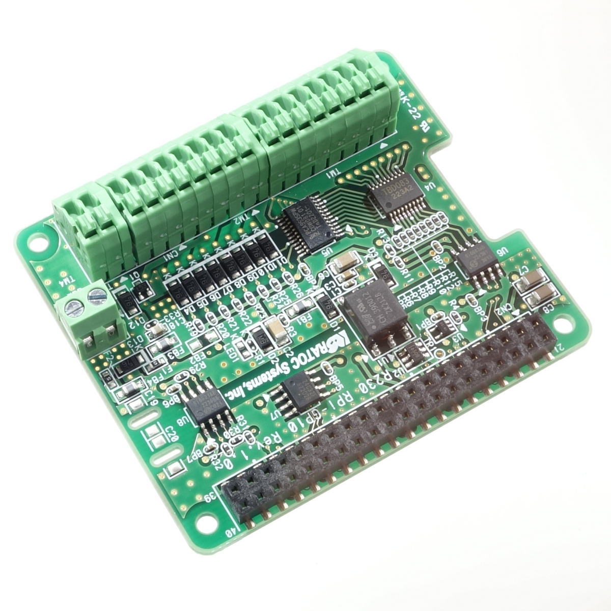 [拡張ボード]Raspberry Pi I2C 絶縁型入出力ボード(端子台モデル)【RPI-GP10T】