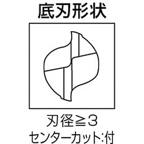 2枚刃汎用エンドミルロング10.0mm【2LSD1000】