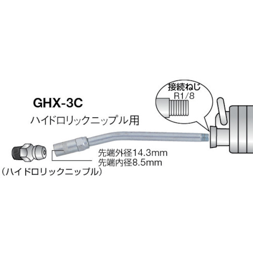 ハイドロチャックノズル 170mm【GHX-3C】
