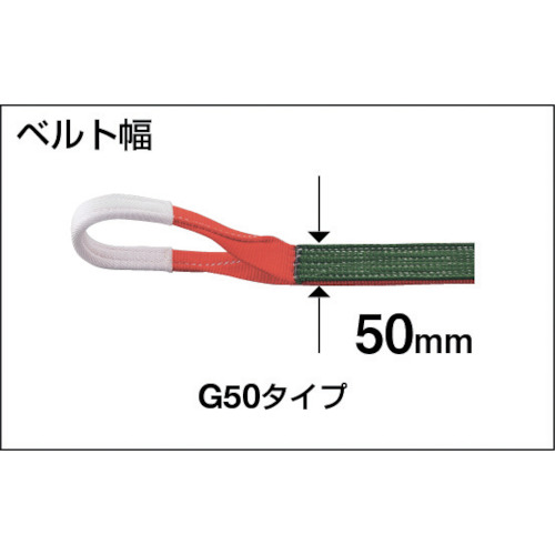 ベルトスリング JIS3等級 両端アイ形 50mmX2.5m【G50-25】