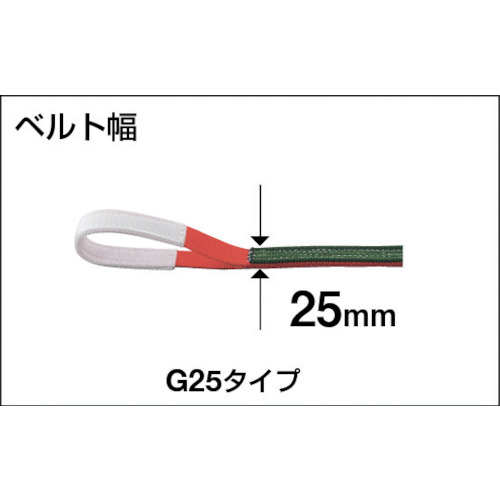 ベルトスリング JIS3等級 両端アイ形 25mmX10.0m【G25-100】