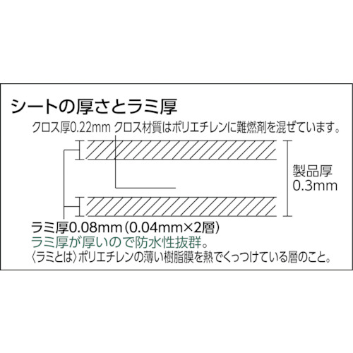 防炎シートα軽量 幅5.4mX長さ7.2m【GBS-5472A】