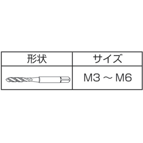高速用タップ(止り穴用)【F-SP-M6】