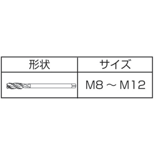 高速用タップ(止り穴用)【F-SP-M10】