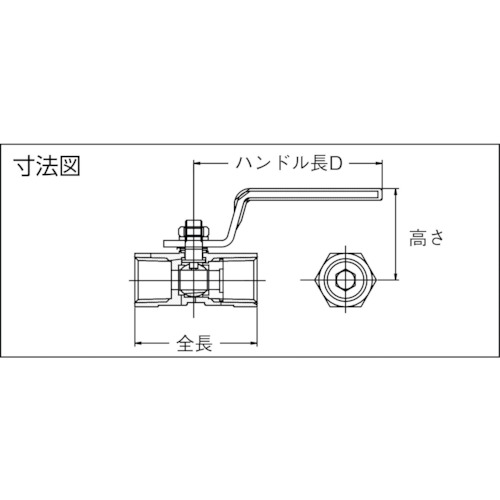 ねじ込みボールバルブ【316SRVM15A】