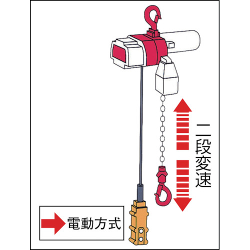 セレクト 電気チェーンブロック 2速 240kg(ST)x3m【ED24ST】