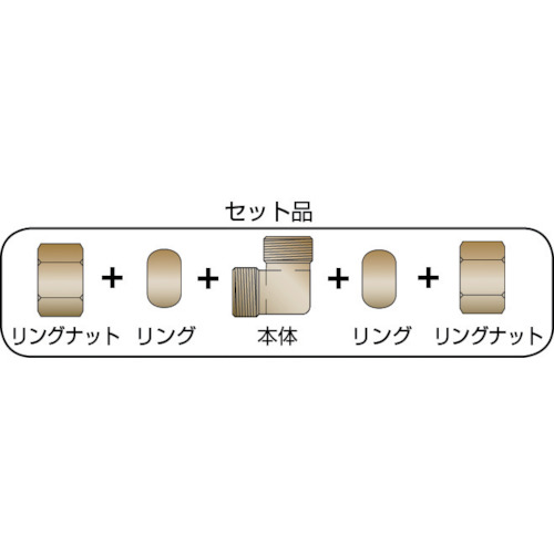 両口リングエルボ Φ12【RL-2412】