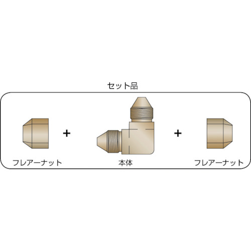 両口フレアーエルボ Φ8【FL-2008】