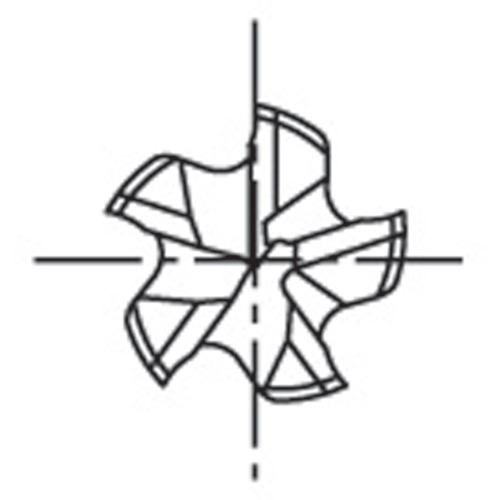 ハイスエンドミル TINラフィング ファインピッチ 18 88518【EX-TIN-RESF-18】