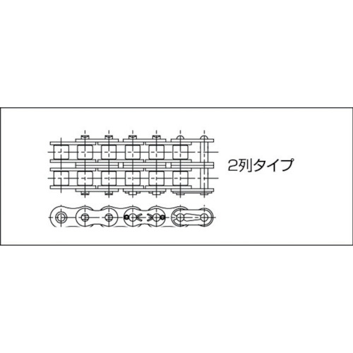 KCM ローラチェーン100-2【100-2RP96L】