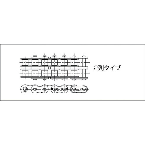 KCM ローラチェーン100-2【100-2CP96L】