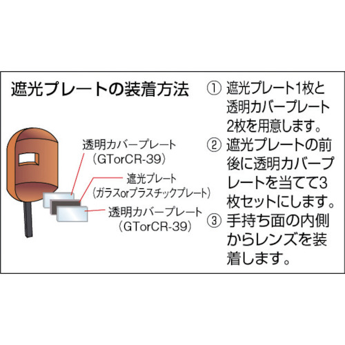 溶接用素ガラス (1Pk(箱)=100枚入)【GT】