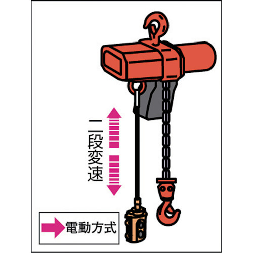 単相100V小型電気チェーンブロック(2速型)160KG【ASB-K1630】