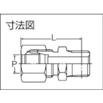 黄銅製ハーフユニオン Φ12×1/2B 銅管用 くい込み継手【GC-12X1/2B】