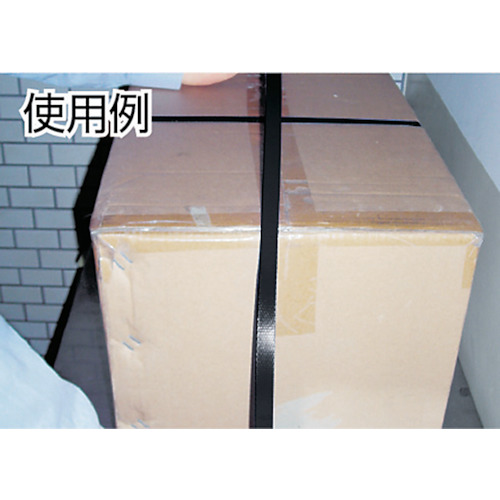 エコ自動梱包機用PPバンド幅15.5mmX長さ2500m巻 黒【TGPP-155E】