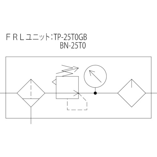 FRLコンパクトユニット 同軸型口径 Rc3/8【TP-25TOGB-10】
