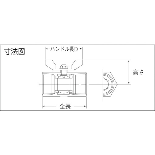 ねじ込みボールバルブ【316SRVMB8A】