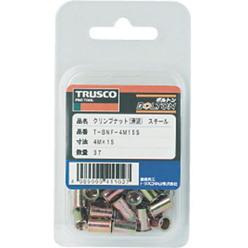 クリンプナット薄頭スチール 板厚2.5 M10X1.5 (14個)【T-BNF-10M25S】