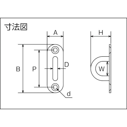 パッドアイ ステンレス製 3mm (2個入)【TPD-3】