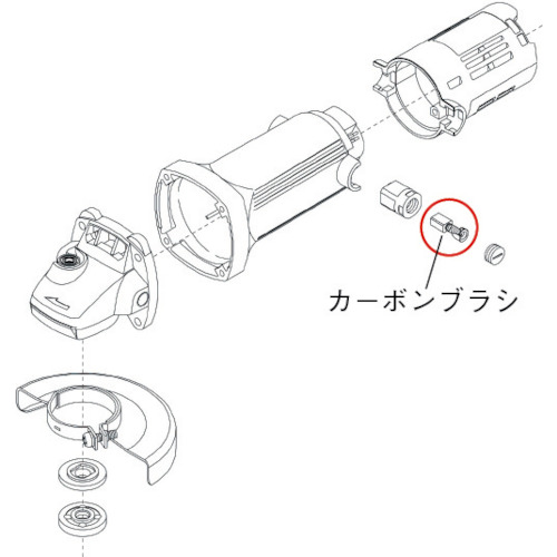 MG180X カーボンブラシ (1組(袋)=2個入)【CB1004】