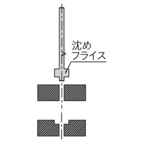 ロングシャンク沈めフライス4【LS-CB4】