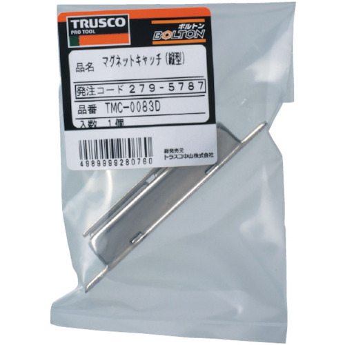 マグネットキャッチ アルミ製・縦型 80mm (1個=1PK)【TMC-0083D】