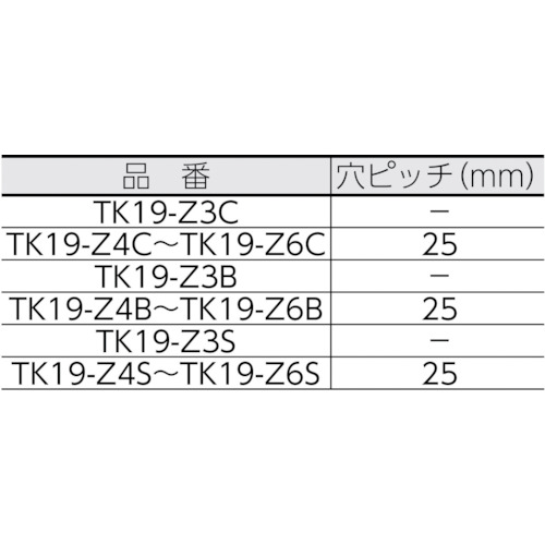 ジョイント金具19型Z ステンレス 寸法104X77 穴数5【TK19-Z5S】
