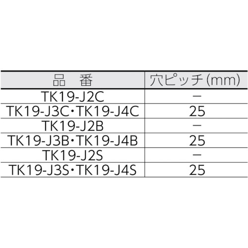 ジョイント金具19型J ステンレス 寸法122X84 穴数4【TK19-J4S】