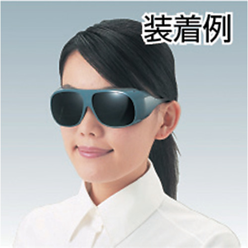 ニ眼型遮光グラス ガス溶接用 JISプラスチック#1.4【GS-70W-14】
