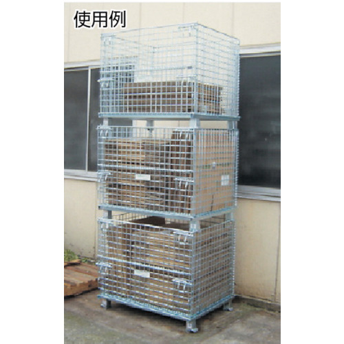 ネットパレット 車輪付 1000X800X955 クロムフリー T0810GS トラスコ製 