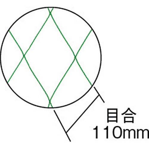 荷押えネット 目合110mm 幅3.6mX長さ5.4m グリーン【TN110-3654】