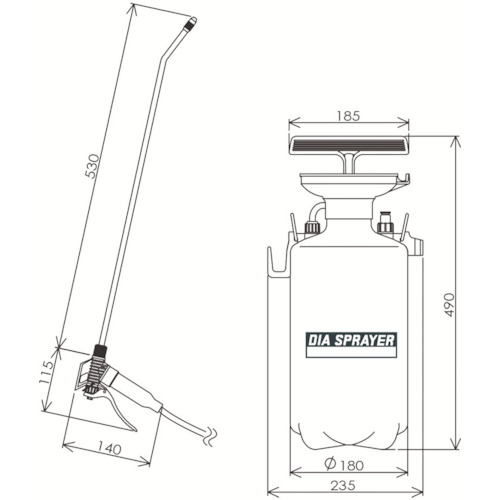 プレッシャー式噴霧器5リッター剥離財用【5501】