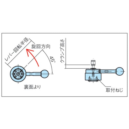 引込みクランプ(レバー付き)150【QLPD150R】