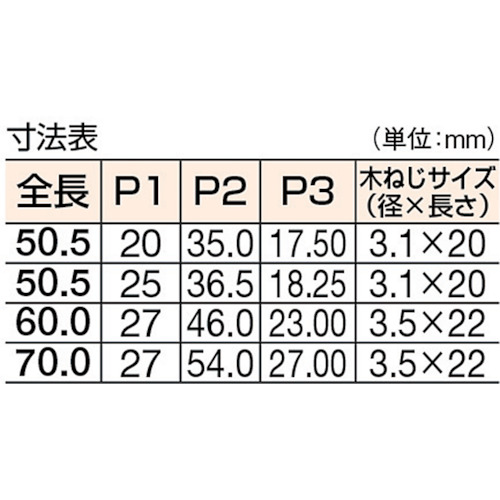 スチール製抜き差し蝶番 右用 (1組(袋)=2個入)【225-7043R】