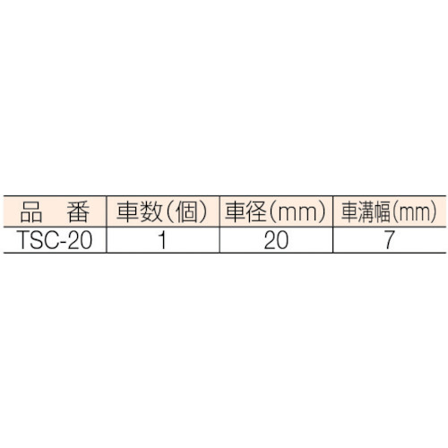 スライド滑車 ステンレス製 車径20mm (1個=1袋)【TSC-20】