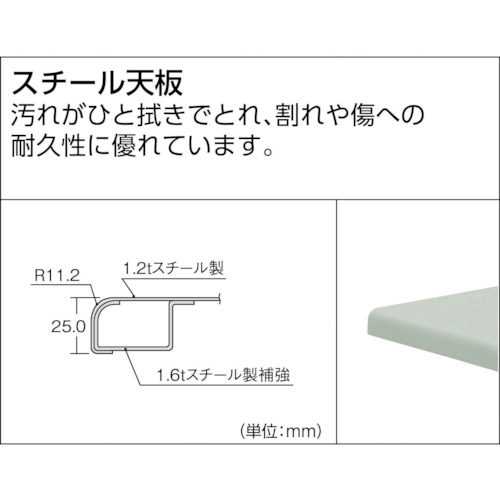 AEWS型作業台 1800X900 φ100ウレタンキャスター付【AEWS-1890CU100】