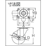 エアーキャスター(自在車ストッパー付) 100mm ウレタン車【AMG-100-GUDS】