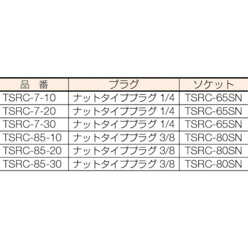 スィングカップリング付エアホース 7×10mm 10m【TSRC-7-10】
