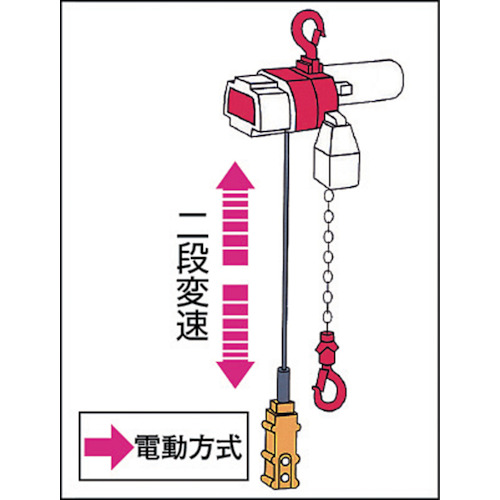 セレクト 電気チェーンブロック 2速選択 60kg(SD)x3m【ED06SD】