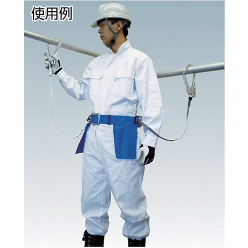 ランヤード2本式安全帯 青色 軽量型【RL-2-593S-BL4-BP】