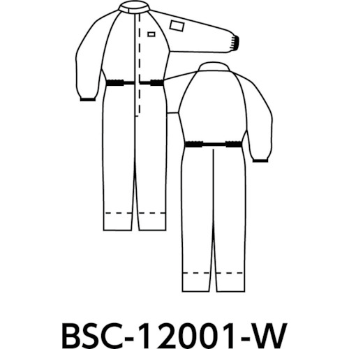 カバーオール-白-3L BSC-12001-W-3L ブラストン製｜電子部品