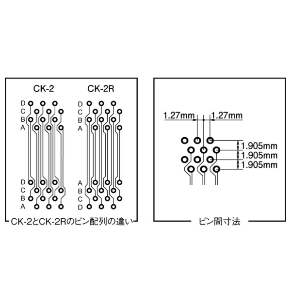 コネクター変換基板 4列千鳥コネクター延長【CK-2R】