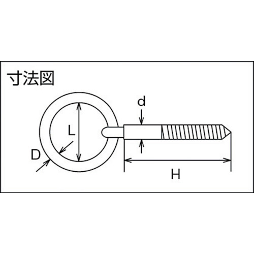 丸カンスクリュー ステンレス製 3mm (1個=1袋)【TMS-3M】