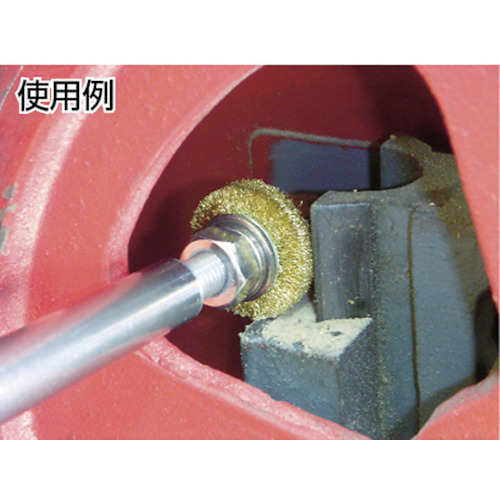 ホイルブラシ 38X10mm穴 真鍮線 線径0.15【TB-6314】