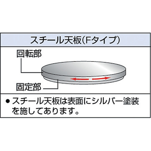 回転台 50Kg型 Φ300 スチール天板【TC30-05F】