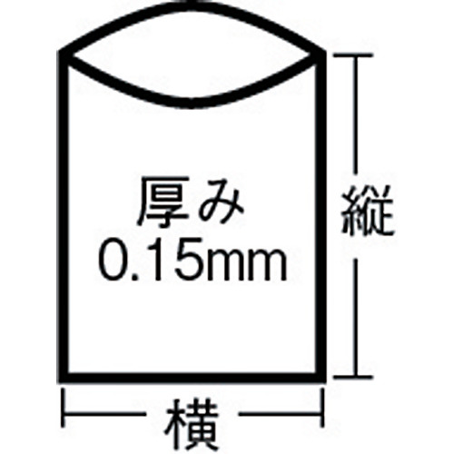 回収袋 透明に印刷小(V) (1Pk(袋)=100枚入)【M-3】