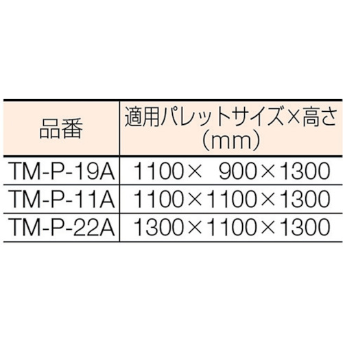 透明パレットカバー 1100X1100X1300用 厚み0.03 TM-P-11A トラスコ製